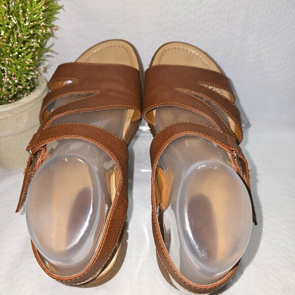 WOMENS EUROSOFT BY SOFTT CEEJAY SANDALS BROWN SIZE 9 EUC - Picture 2 of 8